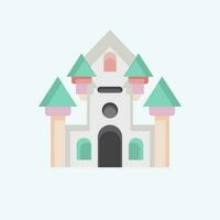 Icon Haunted House. related to Amusement Park symbol. flat style. simple design editable. simple illustration vector