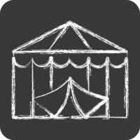 Icon Circus. related to Amusement Park symbol. chalk Style. simple design editable. simple illustration vector