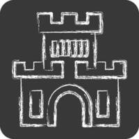 Icon Castle. related to Amusement Park symbol. chalk Style. simple design editable. simple illustration vector