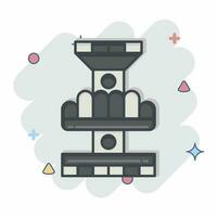 Icon Drop Tower. related to Amusement Park symbol. comic style. simple design editable. simple illustration vector