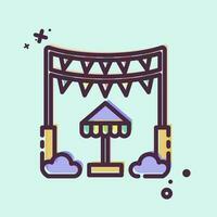 Icon Decoration. related to Amusement Park symbol. MBE style. simple design editable. simple illustration vector