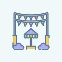 Icon Decoration. related to Amusement Park symbol. doodle style. simple design editable. simple illustration vector