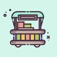 Icon Food Cart. related to Amusement Park symbol. MBE style. simple design editable. simple illustration vector