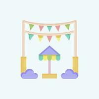 Icon Decoration. related to Amusement Park symbol. flat style. simple design editable. simple illustration vector