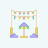 Icon Decoration. related to Amusement Park symbol. flat style. simple design editable. simple illustration vector