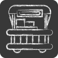 Icon Food Cart. related to Amusement Park symbol. chalk Style. simple design editable. simple illustration vector