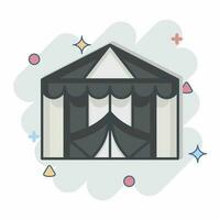 Icon Circus. related to Amusement Park symbol. comic style. simple design editable. simple illustration vector
