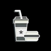 Icon Fast Food. related to Amusement Park symbol. glossy style. simple design editable. simple illustration vector