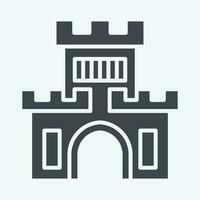 Icon Castle. related to Amusement Park symbol. glyph style. simple design editable. simple illustration vector