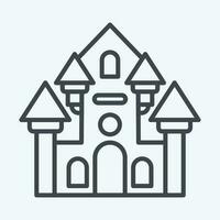 Icon Haunted House. related to Amusement Park symbol. line style. simple design editable. simple illustration vector