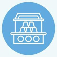Icon Cans. related to Amusement Park symbol. blue eyes style. simple design editable. simple illustration vector