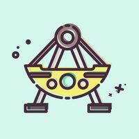 Icon Boat. related to Amusement Park symbol. MBE style. simple design editable. simple illustration vector