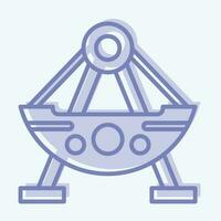 Icon Boat. related to Amusement Park symbol. two tone style. simple design editable. simple illustration vector