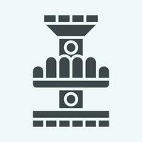 Icon Drop Tower. related to Amusement Park symbol. glyph style. simple design editable. simple illustration vector