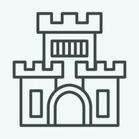 Icon Castle. related to Amusement Park symbol. line style. simple design editable. simple illustration vector