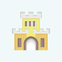 Icon Castle. related to Amusement Park symbol. flat style. simple design editable. simple illustration vector