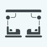 Icon Bumper Car. related to Amusement Park symbol. glyph style. simple design editable. simple illustration vector