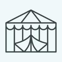 Icon Circus. related to Amusement Park symbol. line style. simple design editable. simple illustration vector