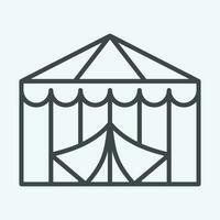 Icon Circus. related to Amusement Park symbol. line style. simple design editable. simple illustration vector