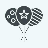 Icon Ballon. related to Amusement Park symbol. glyph style. simple design editable. simple illustration vector