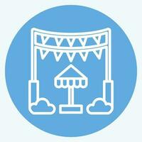 Icon Decoration. related to Amusement Park symbol. blue eyes style. simple design editable. simple illustration vector