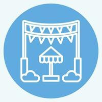 Icon Decoration. related to Amusement Park symbol. blue eyes style. simple design editable. simple illustration vector