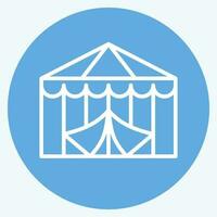 Icon Circus. related to Amusement Park symbol. blue eyes style. simple design editable. simple illustration vector