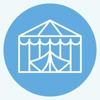 Icon Circus. related to Amusement Park symbol. blue eyes style. simple design editable. simple illustration vector