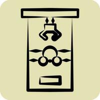 Icon Claw Machine. related to Amusement Park symbol. hand drawn style. simple design editable. simple illustration vector