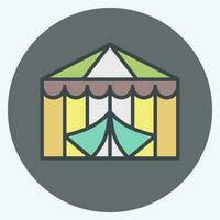 Icon Circus. related to Amusement Park symbol. color mate style. simple design editable. simple illustration vector