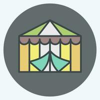 Icon Circus. related to Amusement Park symbol. color mate style. simple design editable. simple illustration vector