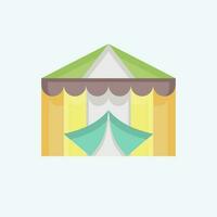 Icon Circus. related to Amusement Park symbol. flat style. simple design editable. simple illustration vector