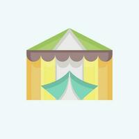 Icon Circus. related to Amusement Park symbol. flat style. simple design editable. simple illustration vector