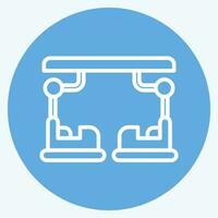 Icon Bumper Car. related to Amusement Park symbol. blue eyes style. simple design editable. simple illustration vector
