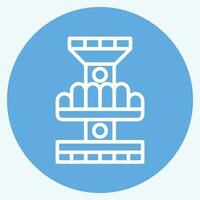 Icon Drop Tower. related to Amusement Park symbol. blue eyes style. simple design editable. simple illustration vector
