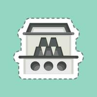 Sticker line cut Cans. related to Amusement Park symbol. simple design editable. simple illustration vector