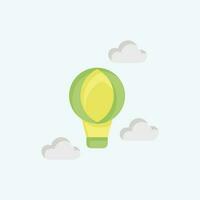 Icon Hot Air Balloon. related to Amusement Park symbol. flat style. simple design editable. simple illustration vector