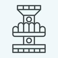 Icon Drop Tower. related to Amusement Park symbol. line style. simple design editable. simple illustration vector