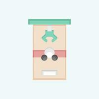 Icon Claw Machine. related to Amusement Park symbol. flat style. simple design editable. simple illustration vector