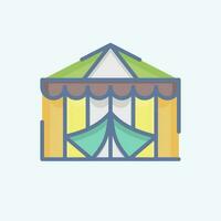 Icon Circus. related to Amusement Park symbol. doodle style. simple design editable. simple illustration vector