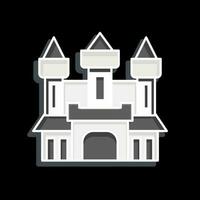 Icon Castle. related to Halloween symbol. glossy style. simple design editable. simple illustration vector