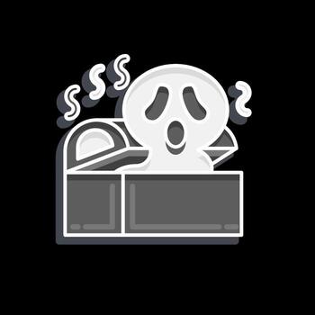 Icon Coffin. related to Halloween symbol. glossy style. simple design editable. simple illustration vector