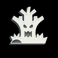 Icon Death Tree. related to Halloween symbol. glossy style. simple design editable. simple illustration vector