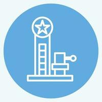 Icon Hammer Game. related to Amusement Park symbol. blue eyes style. simple design editable. simple illustration vector