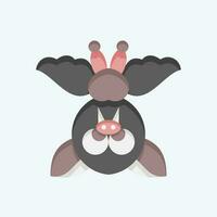 Icon Bat. related to Halloween symbol. flat style. simple design editable. simple illustration vector