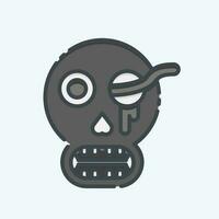 Icon Bones. related to Halloween symbol. doodle style. simple design editable. simple illustration vector