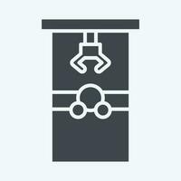 Icon Claw Machine. related to Amusement Park symbol. glyph style. simple design editable. simple illustration vector
