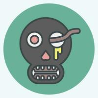 Icon Bones. related to Halloween symbol. color mate style. simple design editable. simple illustration vector