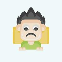 Icon Nightmare. related to Halloween symbol. flat style. simple design editable. simple illustration vector