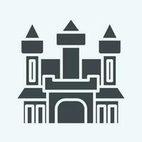 Icon Castle. related to Halloween symbol. glyph style. simple design editable. simple illustration vector